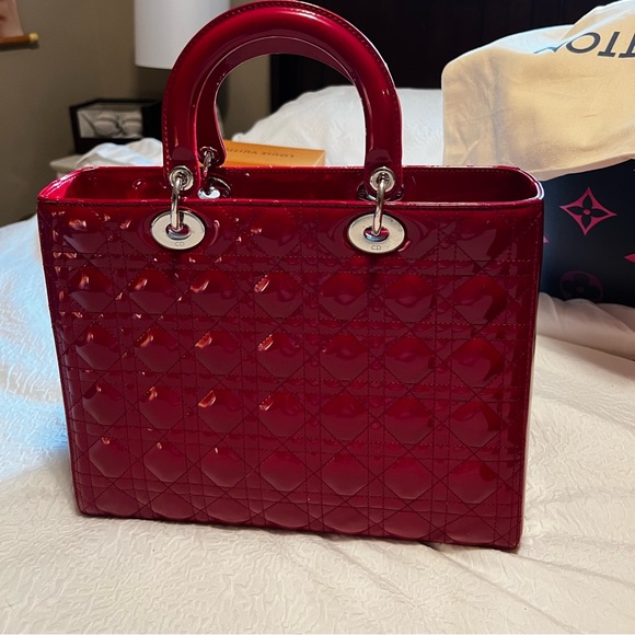 π― % Authentic Dior Red. Silver Hardware. - Picture 4 of 13